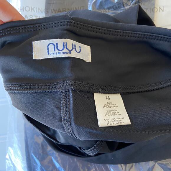 Nuyu XS Black High Waist Full Length Mesh Panel Athletic Workout Yoga Legging - Picture 9 of 10